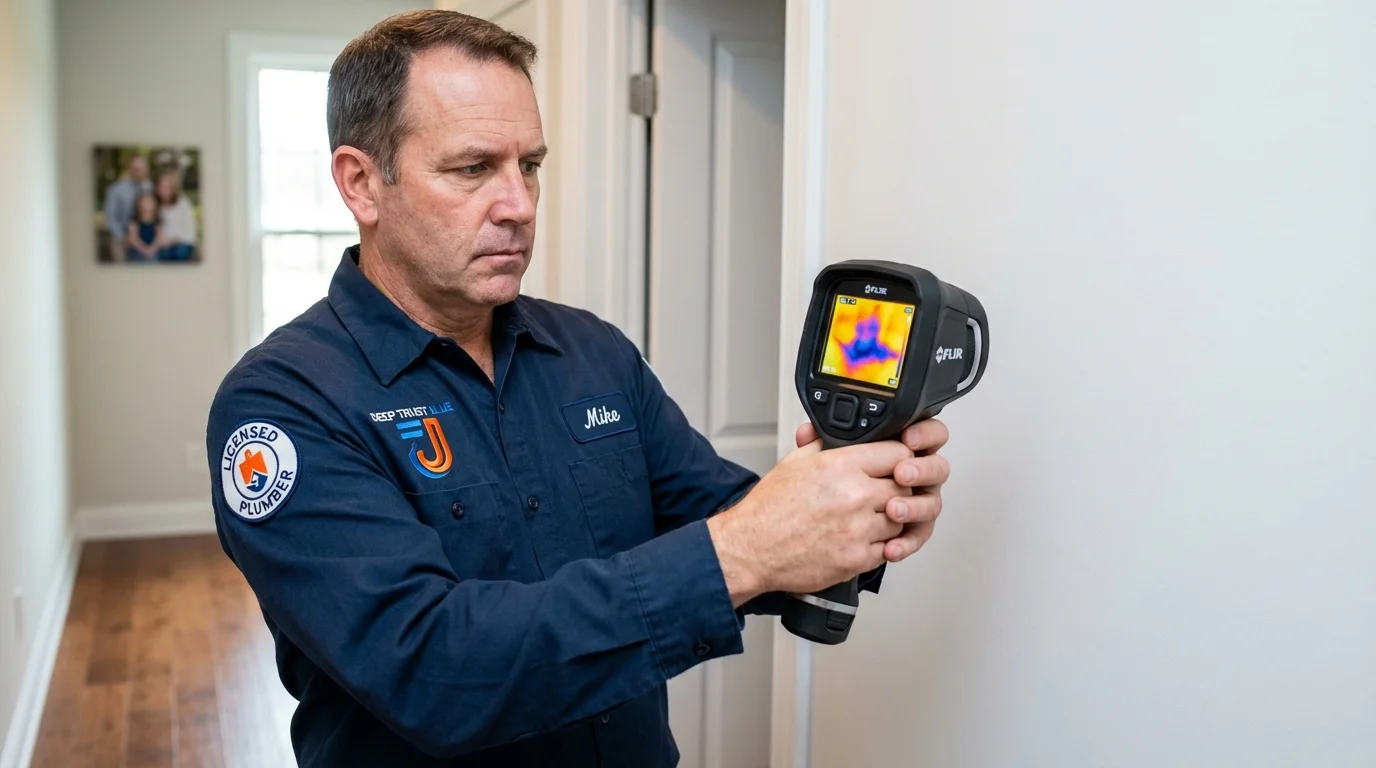 Thermal imaging leak detection by Johns Plumbing LLC in Turlock