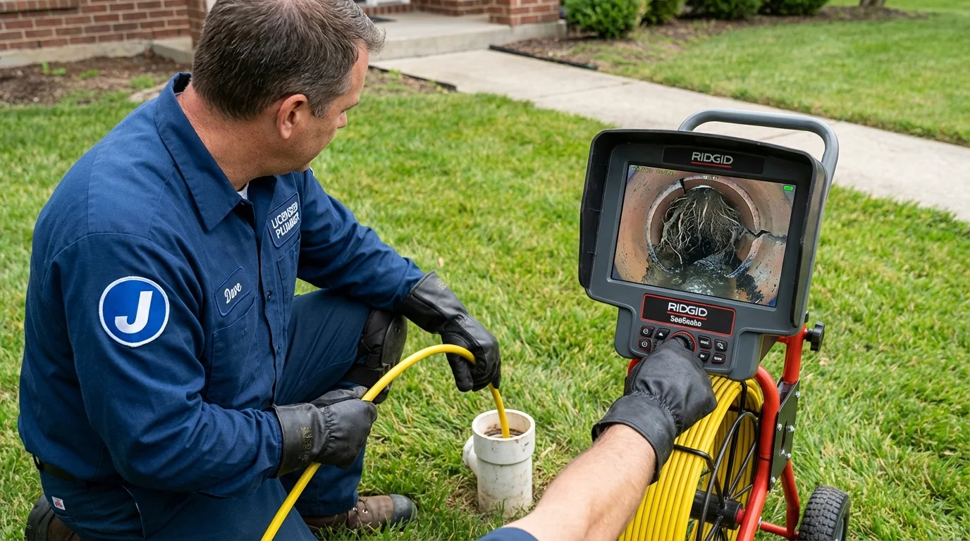 Sewer camera inspection being performed by Johns Plumbing LLC in Turlock
